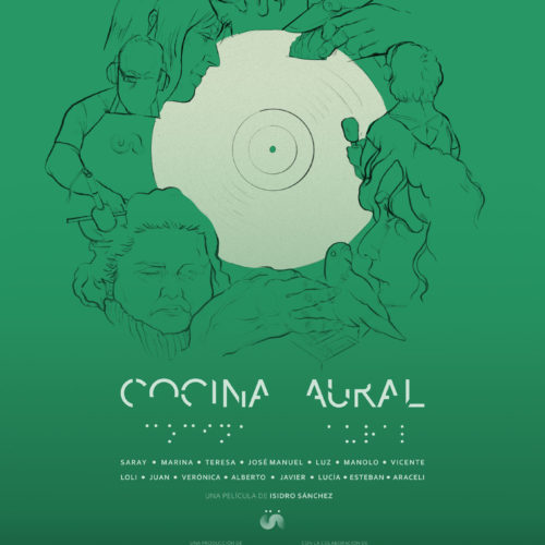 cartel para evento de Cocina Aural en verde